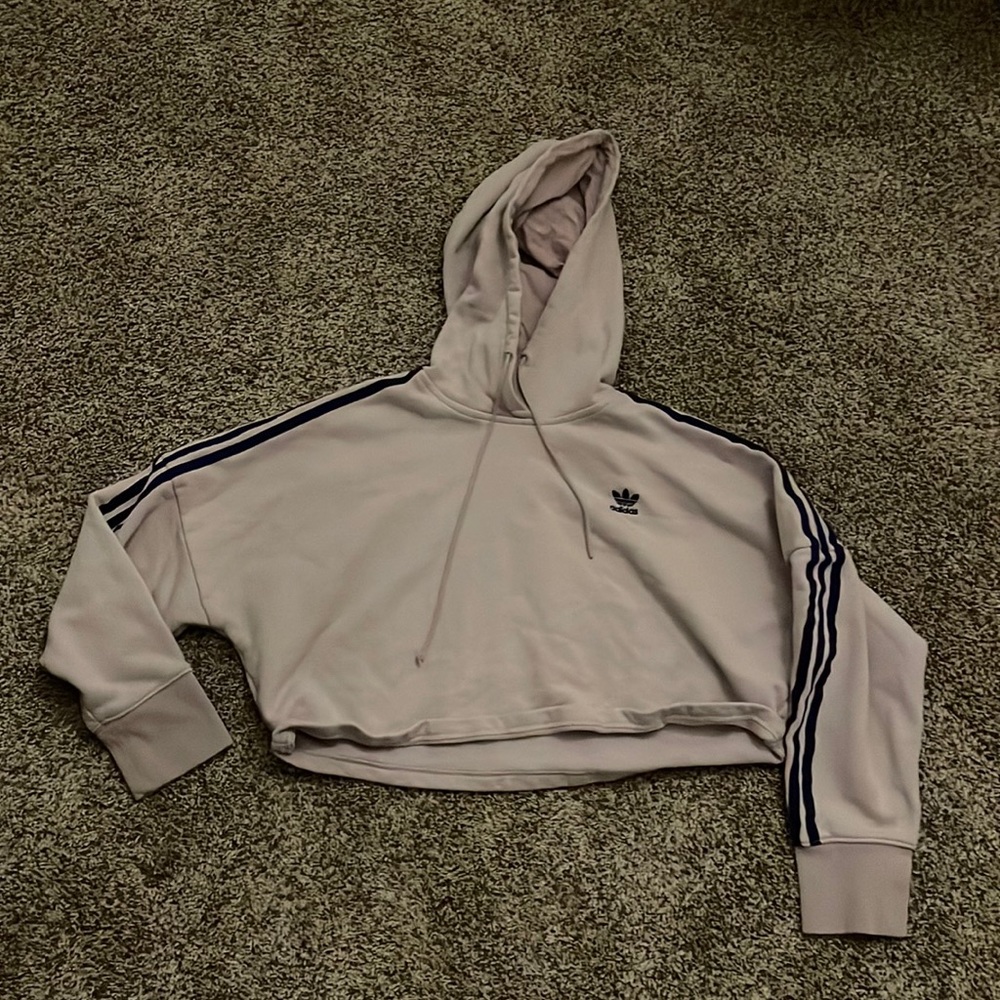 Adidas Purple Crop Hoodie
